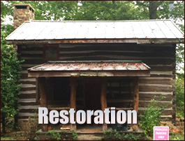 Historic Log Cabin Restoration  Hampden Sydney, Virginia